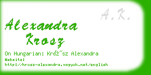 alexandra krosz business card